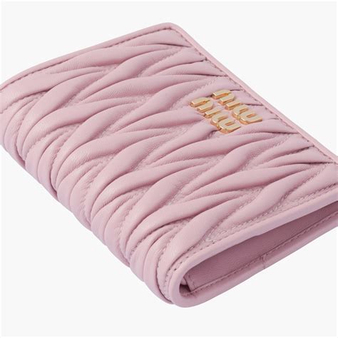 Alabaster Pink Small Matelassé Nappa Leather Wallet 